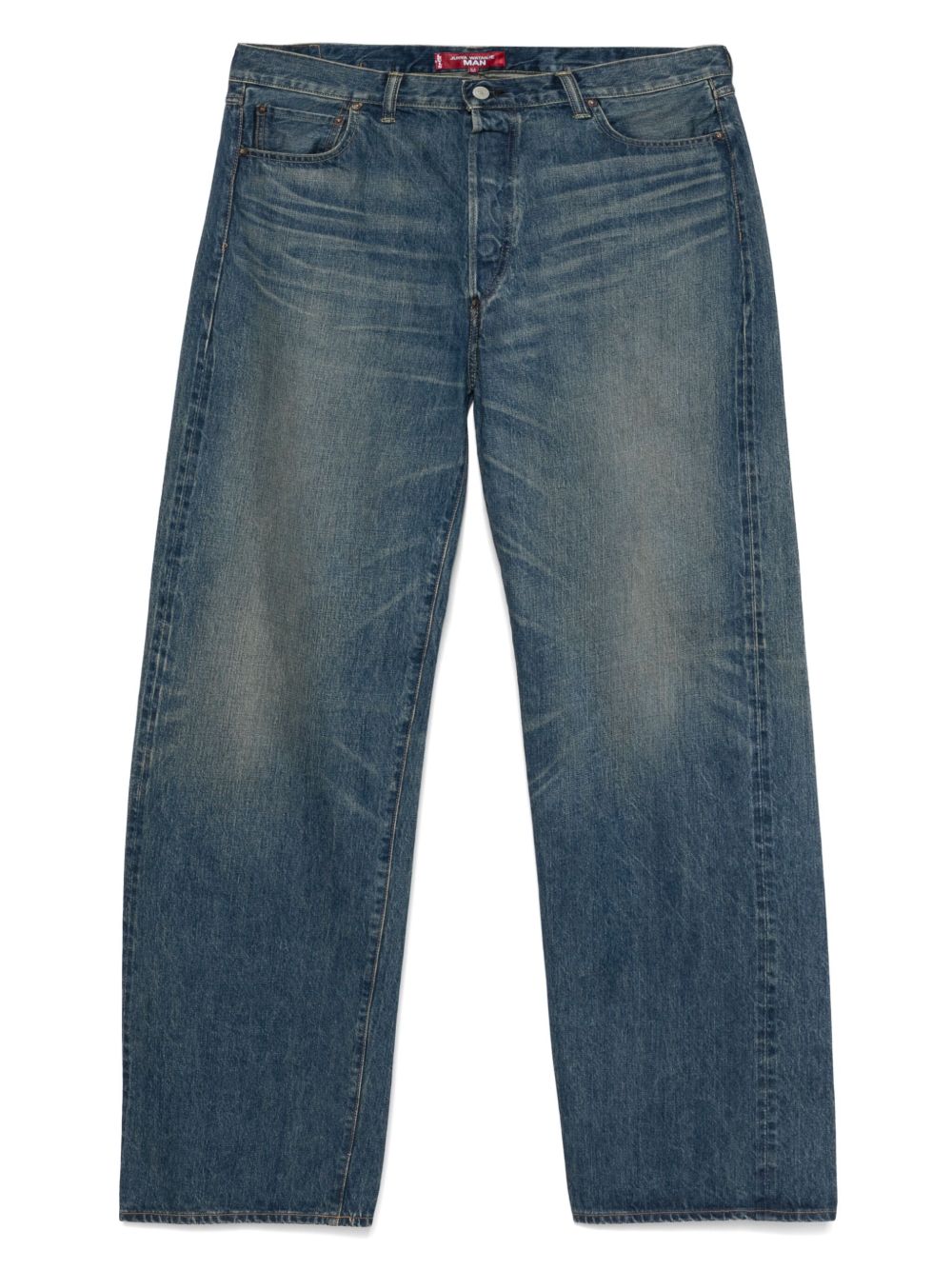 Junya Watanabe MAN logo-patch jeans - Blue