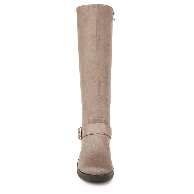 Women's Olympia Knee High Boots (Latte Stretch Fabric)