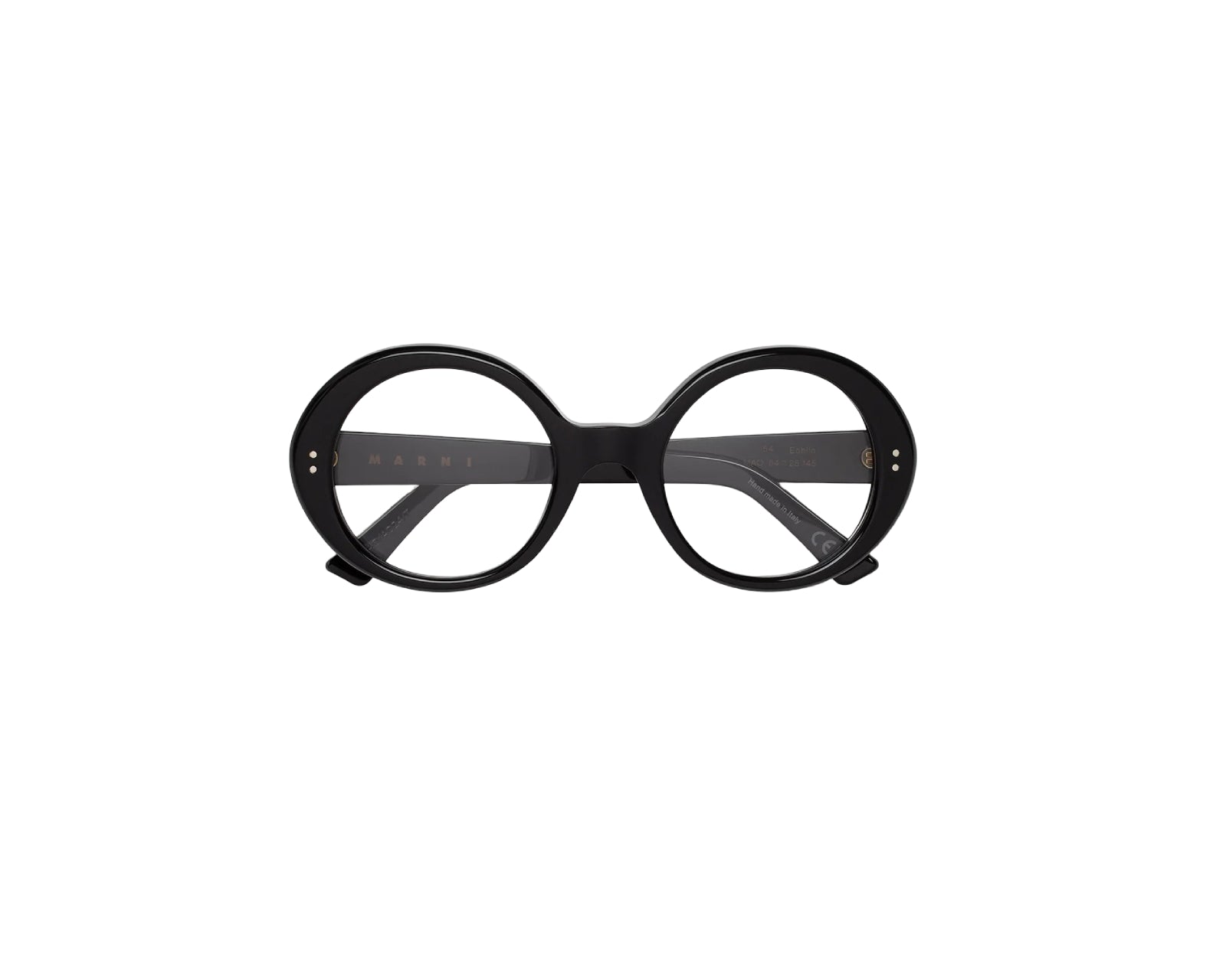 Marni Unisex Marni MAO Eobilo Black Sonnenbrillen Acetat Schwarz Rund
