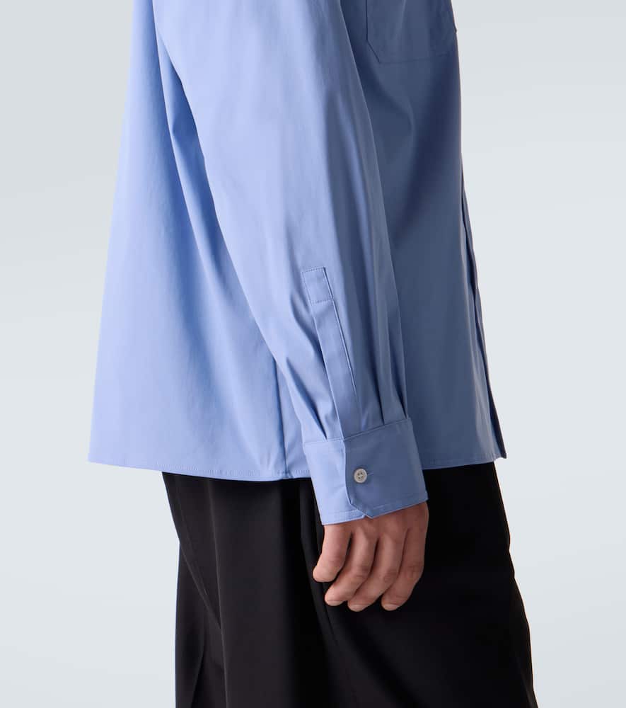 Cotton-blend poplin shirt