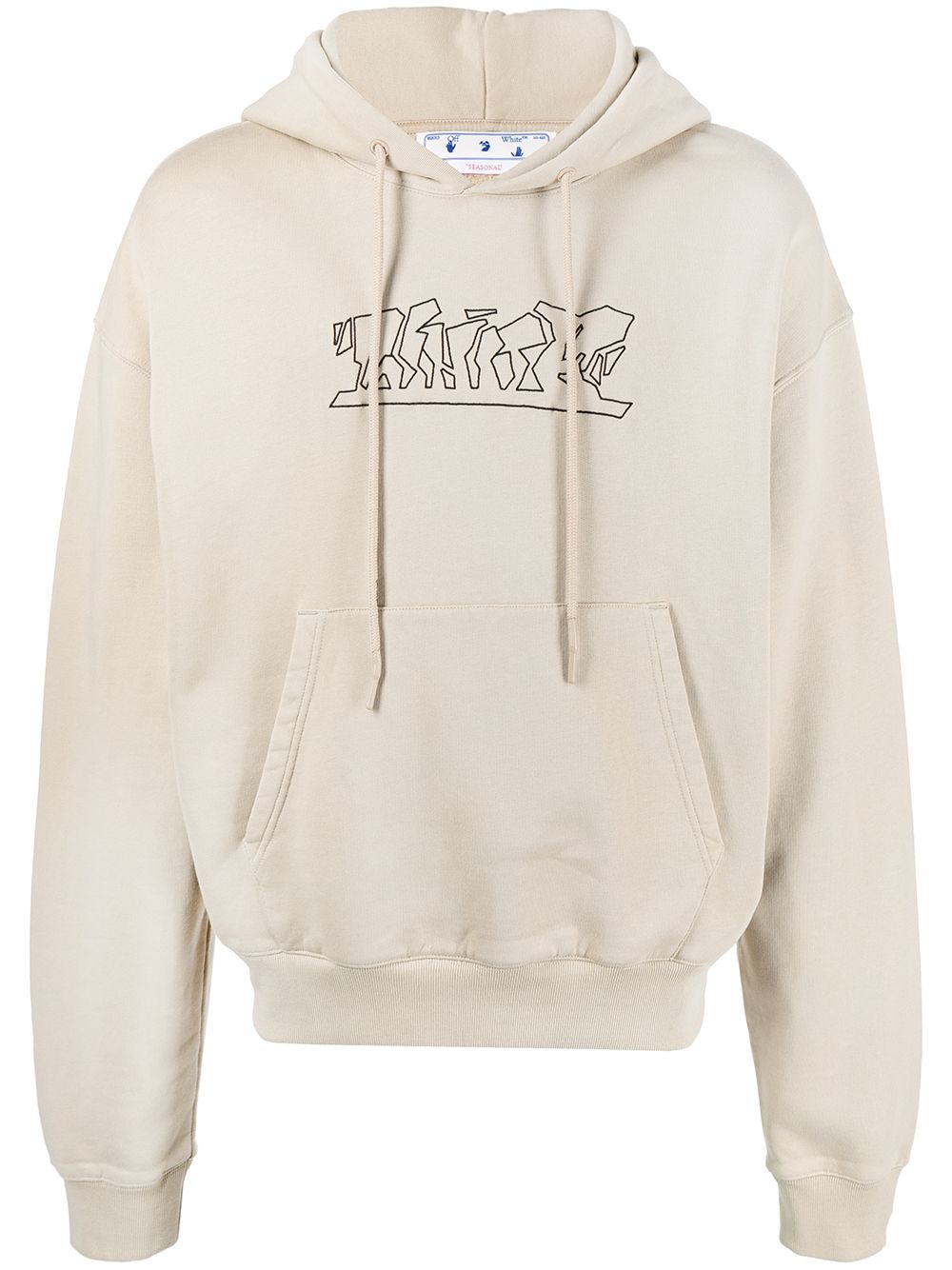 Logo-embroidered cotton hoodie