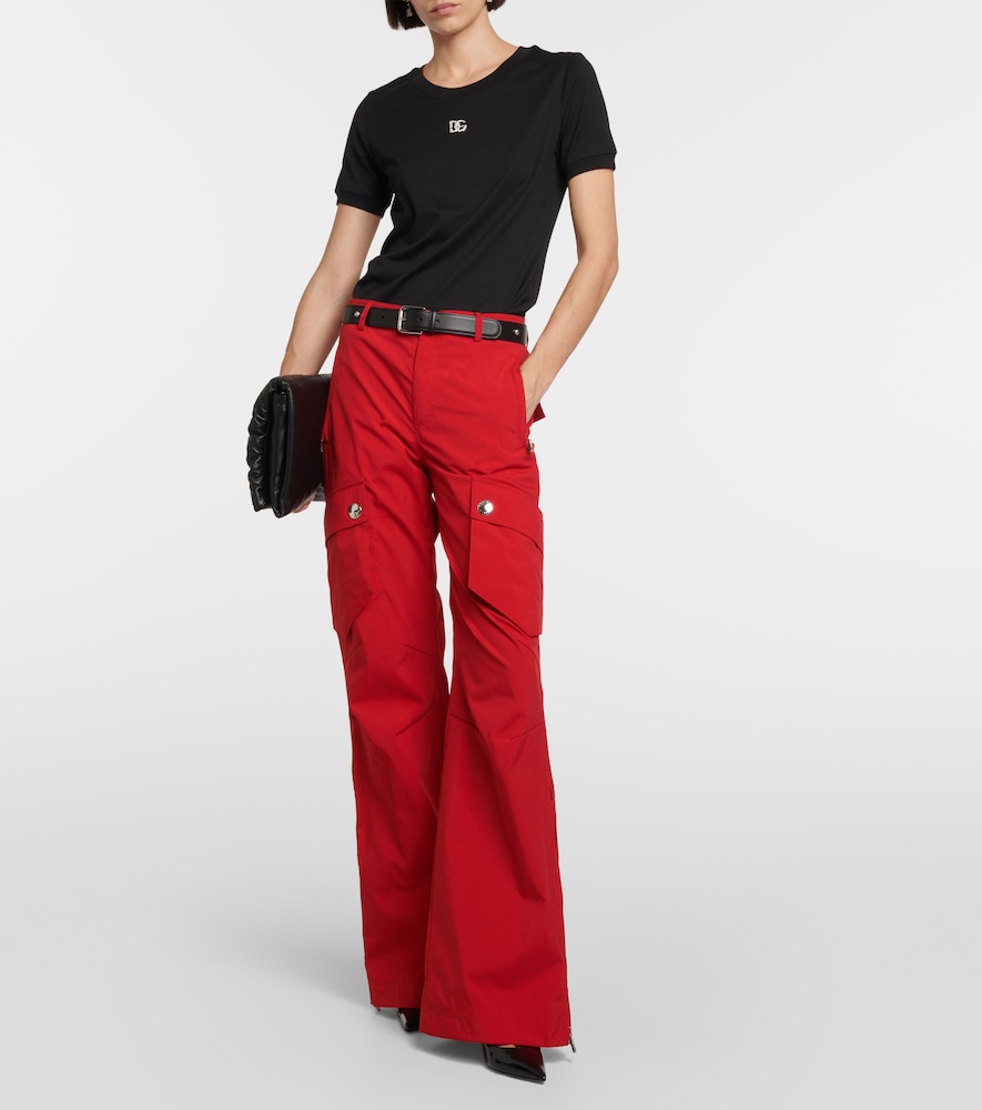 Embellished cotton jersey T-shirt