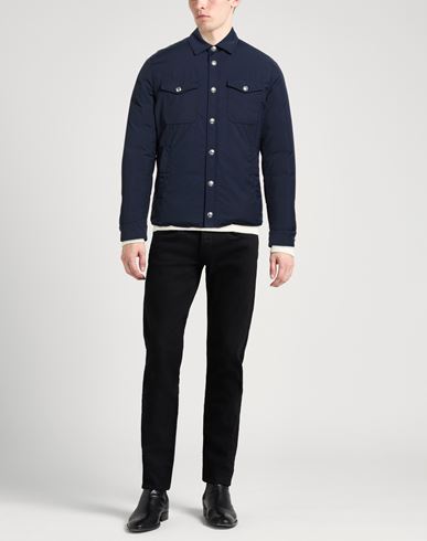 Man Puffer Navy Size 38 Wool, Polyamide