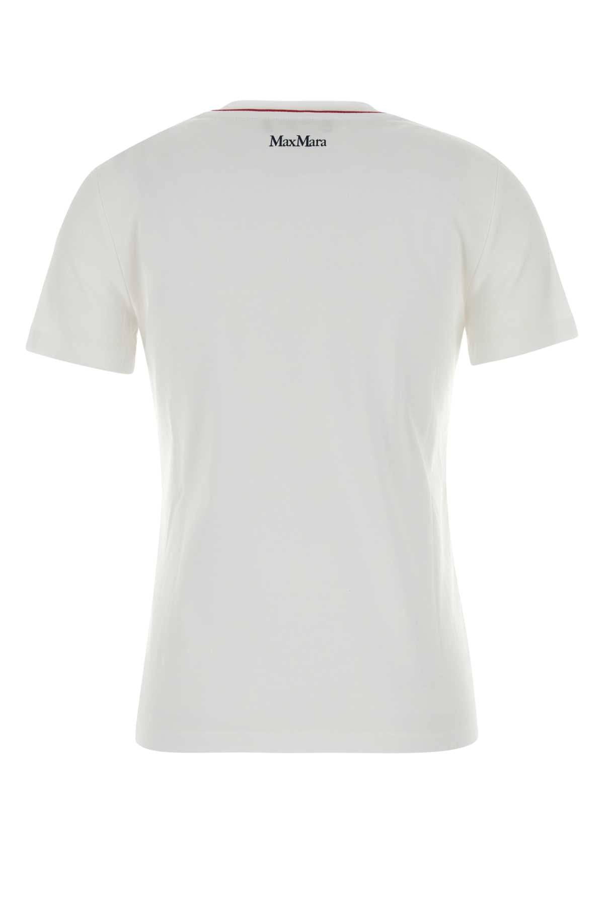 Mm Studio White Cotton Pugnale T Shirt