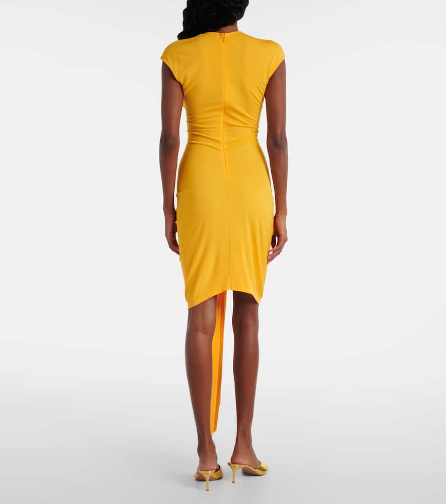 Duo Bezel cutout jersey mini dress