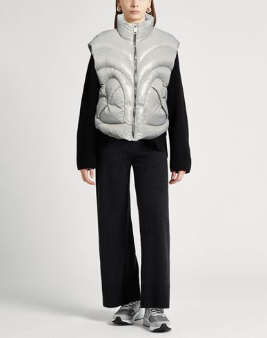 Woman Vest Light grey Size 1 Polyester