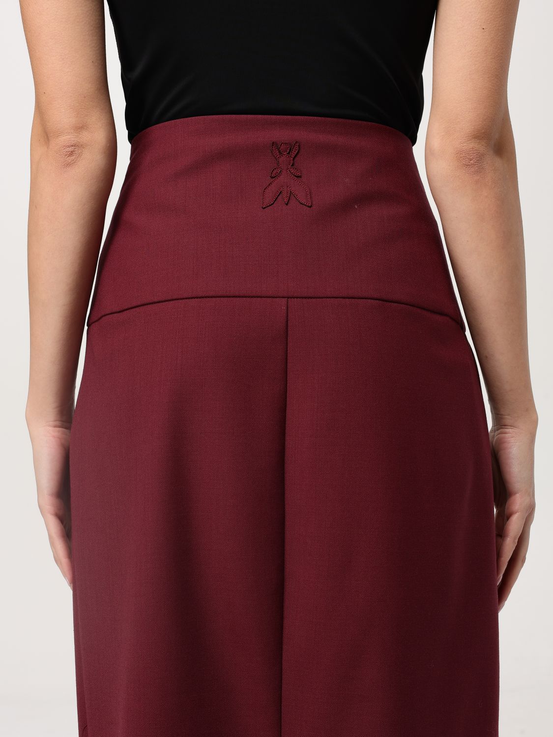 Button-detail skirt - Black
