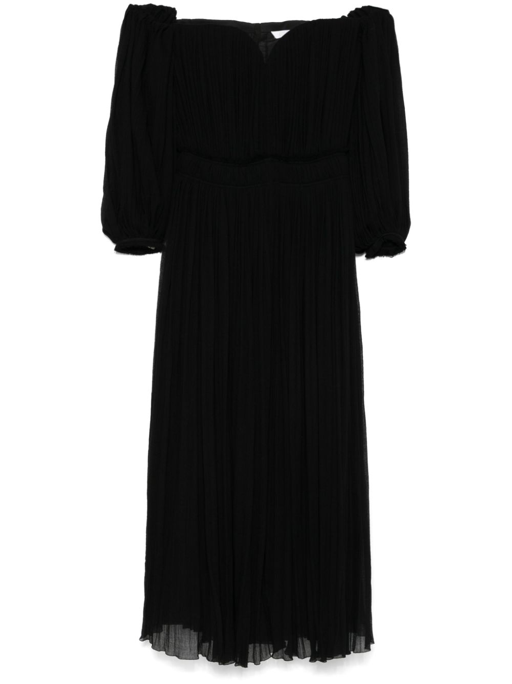 Pleated maxi dress - Black