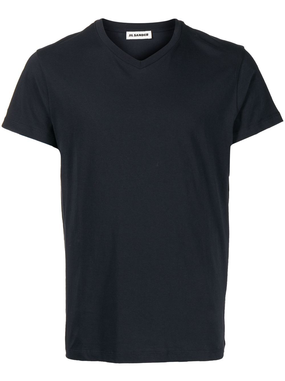 V-neck cotton T-shirt - Black