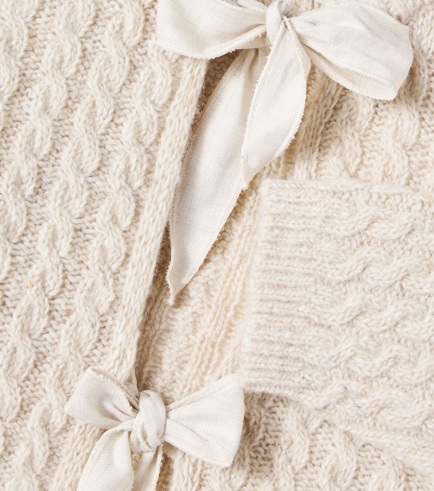 Martinique cable-knit wool-blend cardigan