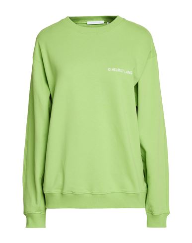 Woman Sweatshirt Light green Size M Cotton, Elastane