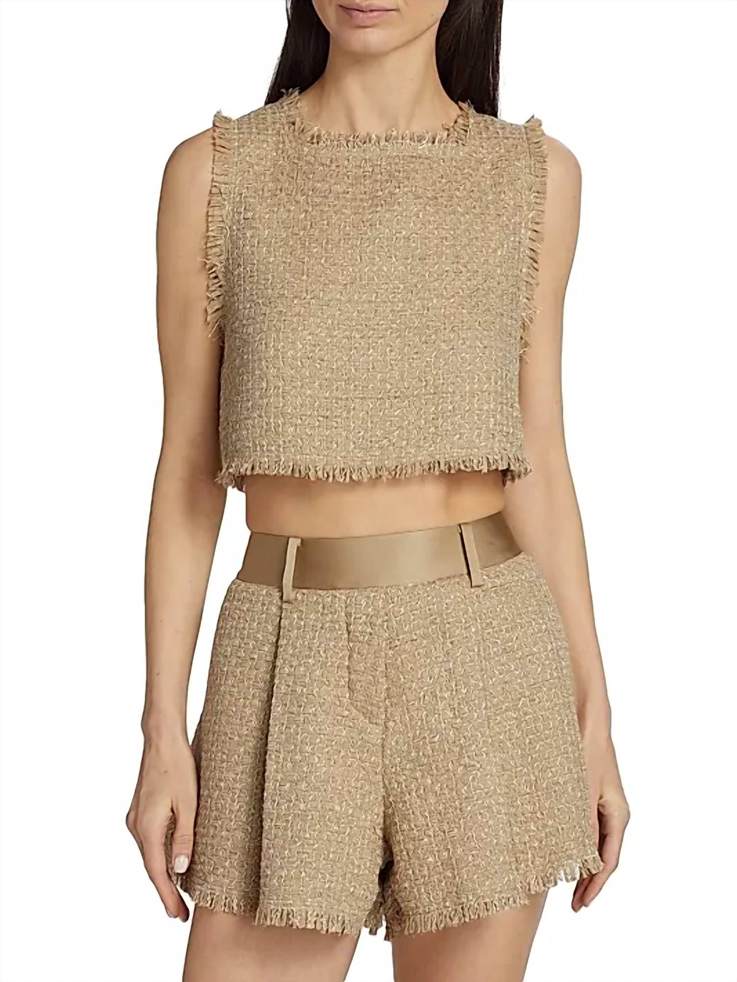 Megan High Waist Short In Beige