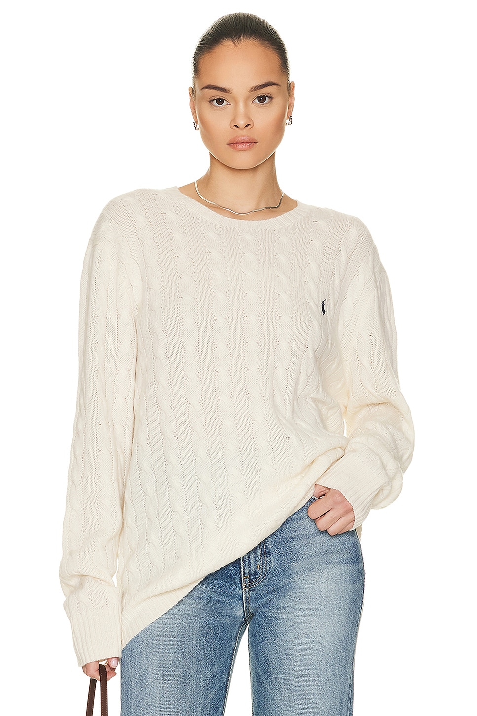 Polo Ralph Lauren Cable-Knit Wool-Cashmere Sweater in Andover Cream - Cream. XXL also in