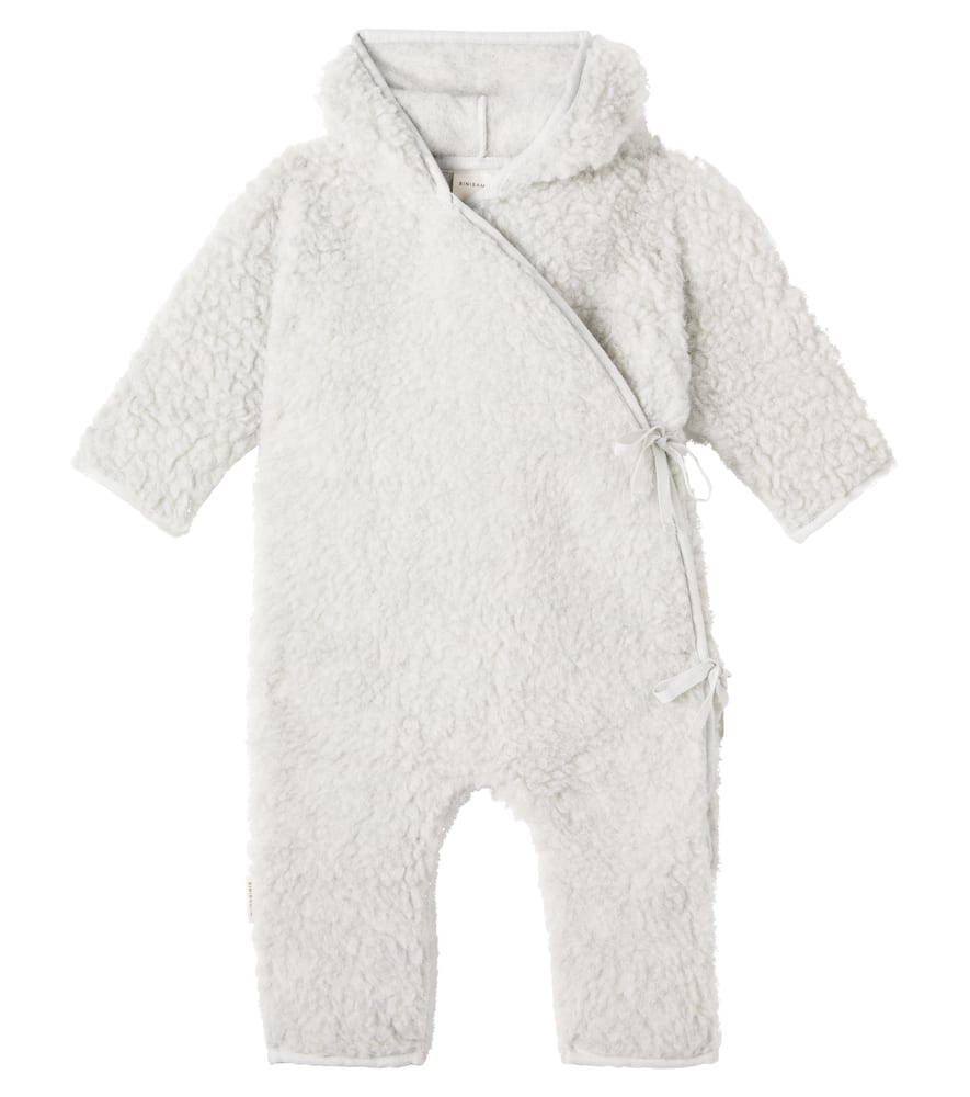 Baby hooded wool onesie