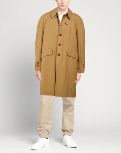 Man Overcoat & Trench Coat Khaki Size 38 Cotton