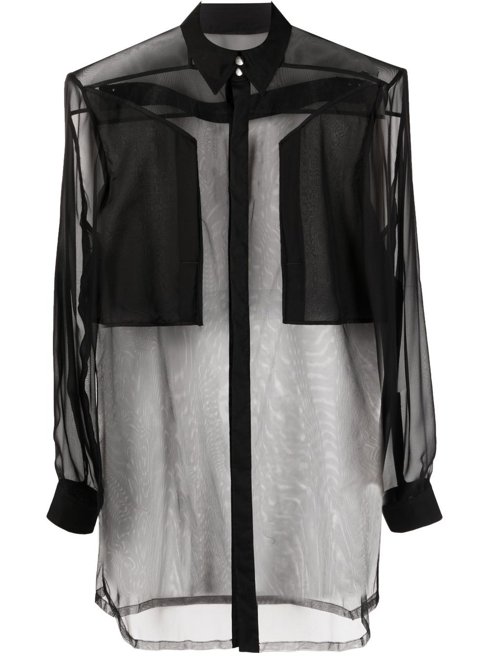 Utility see-through shirt - Black