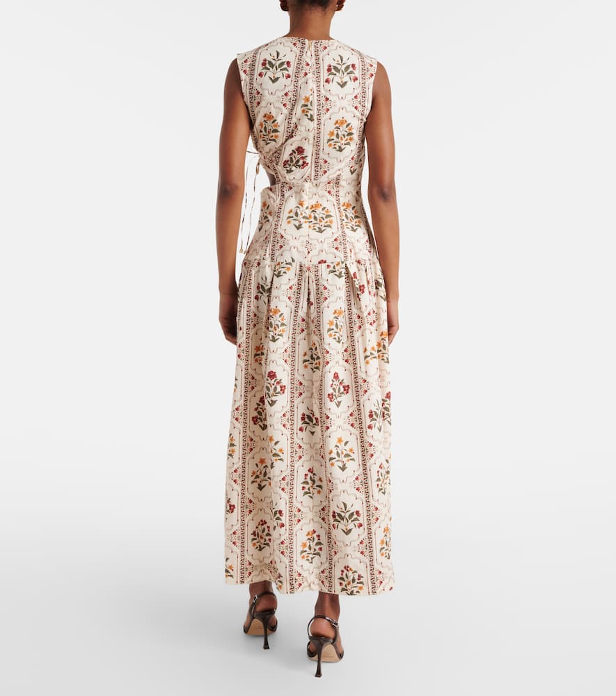 Otoño Andes floral cotton midi dress