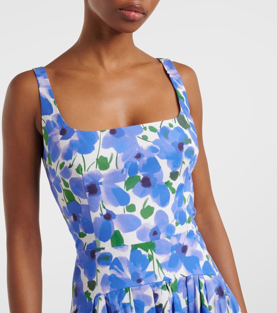 Floral belted midi dress