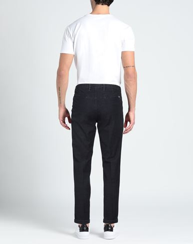 Man Pants Navy Size 38 Cotton, Elastane