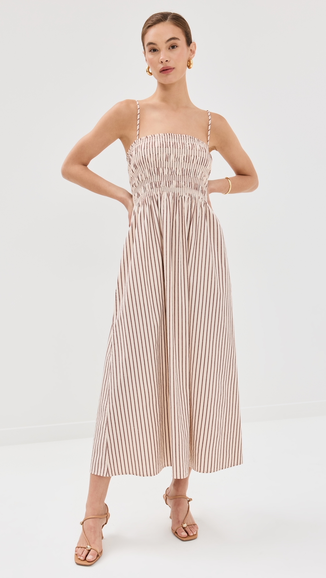 Bianca Dress Tiramisu Stripe