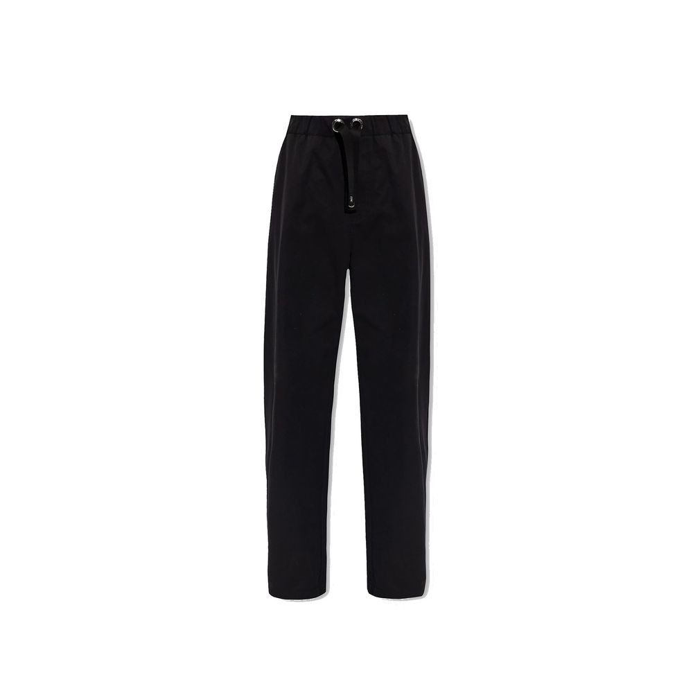 Cotton Drawstring Joggers — Black