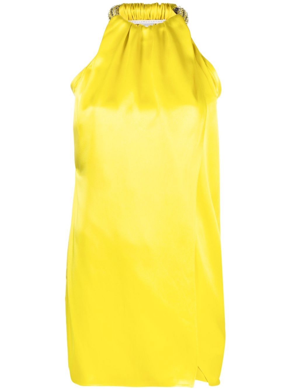 Crystal-choker mini dress - Yellow