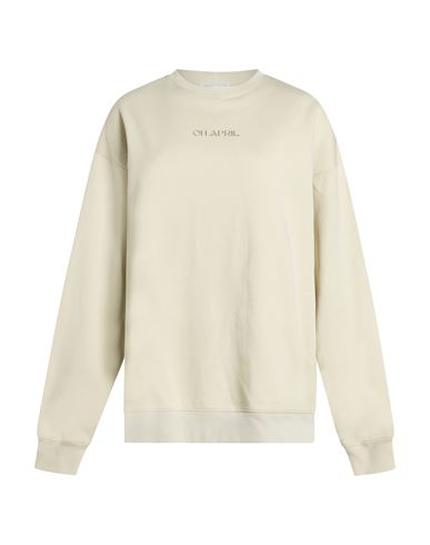 Woman Sweatshirt Light green Size L Cotton, Polyester