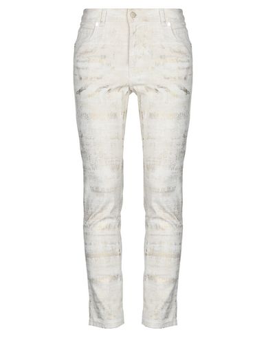 Woman Pants Beige Size 4 Cotton, Elastane
