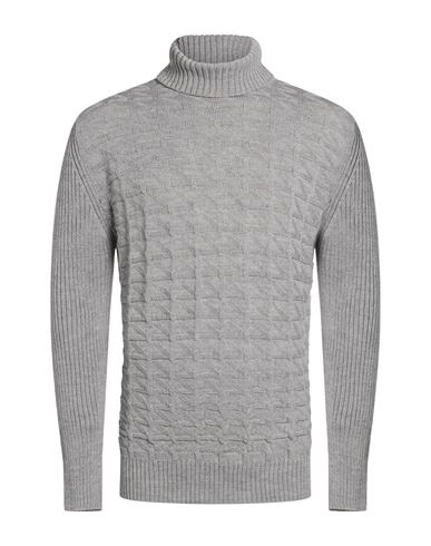 Man Turtleneck Grey Size XXL Merino Wool, Acrylic