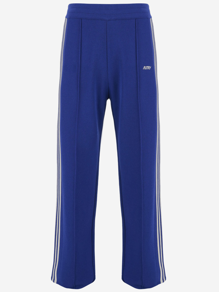 Viscose Blend Logo Pants
