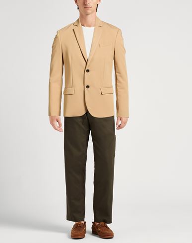 Man Blazer Beige Size M Polyester, Viscose, Elastane