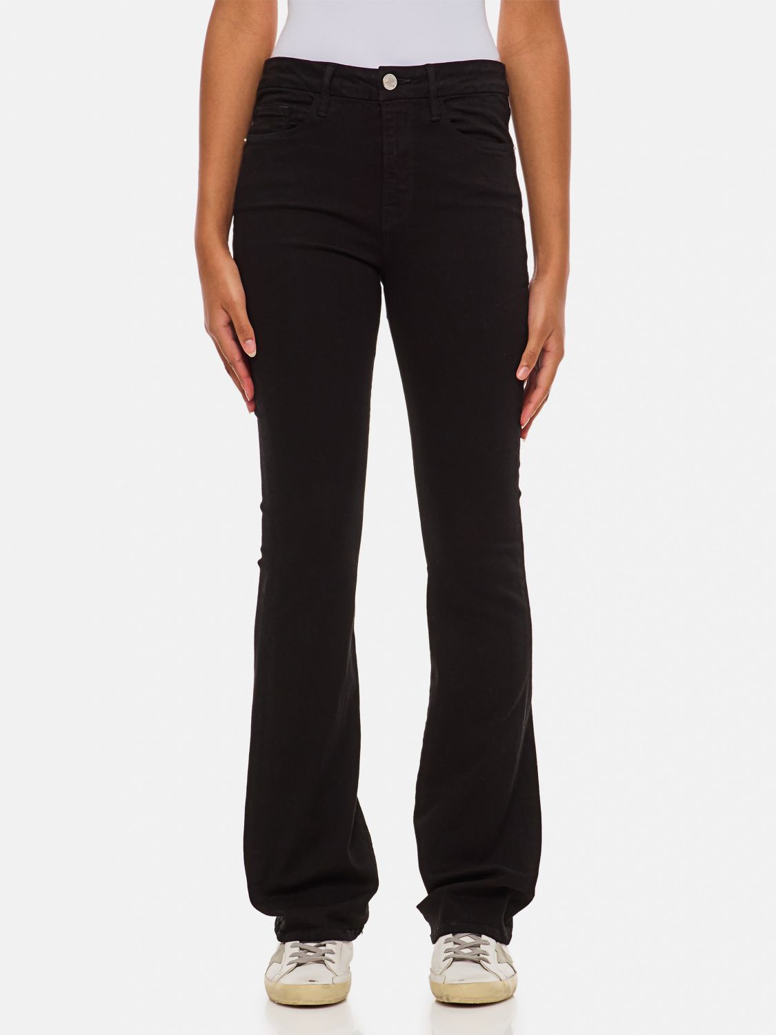 Sylvie Slender high-rise straight jeans - Black