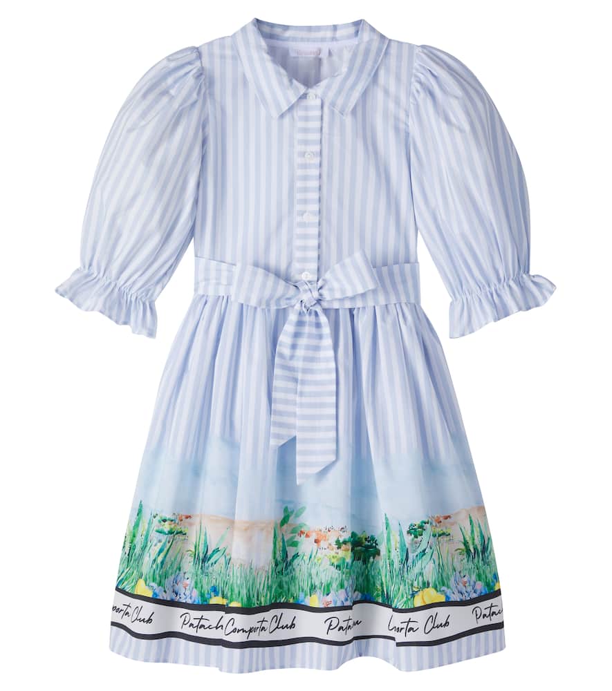 Striped cotton shirt dress