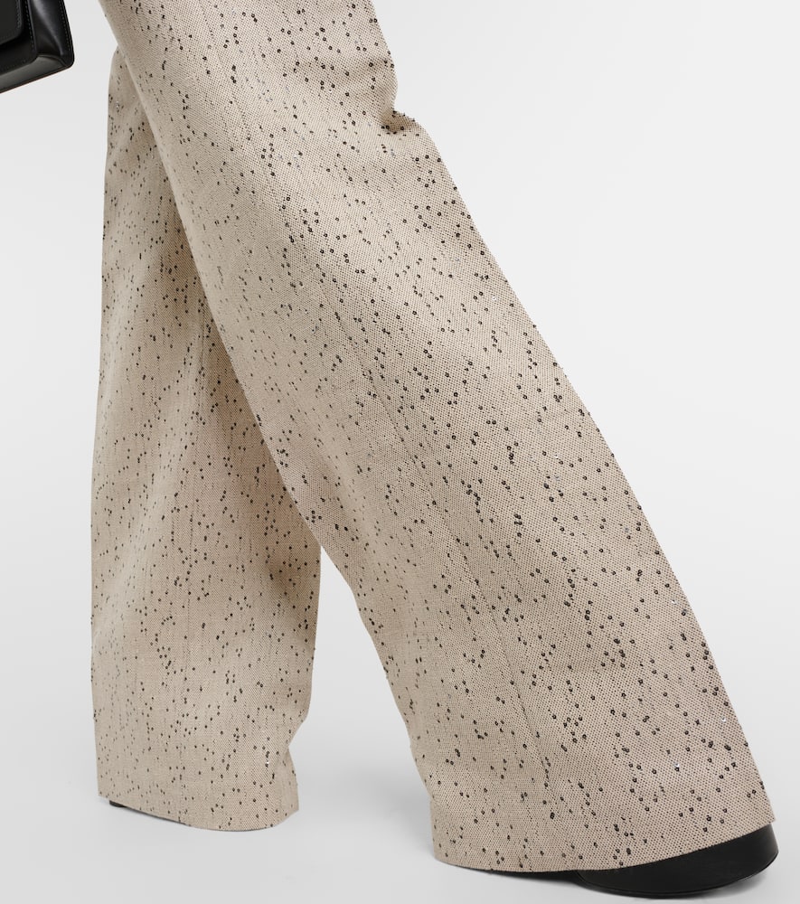 Laski hemp-blend wide-leg pants
