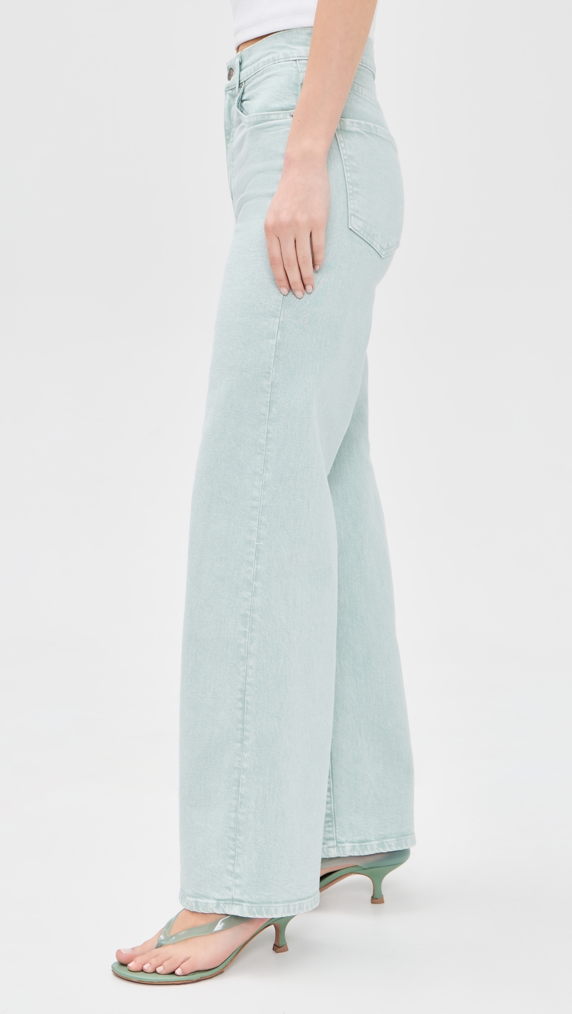 High Rise Column Jeans Minty
