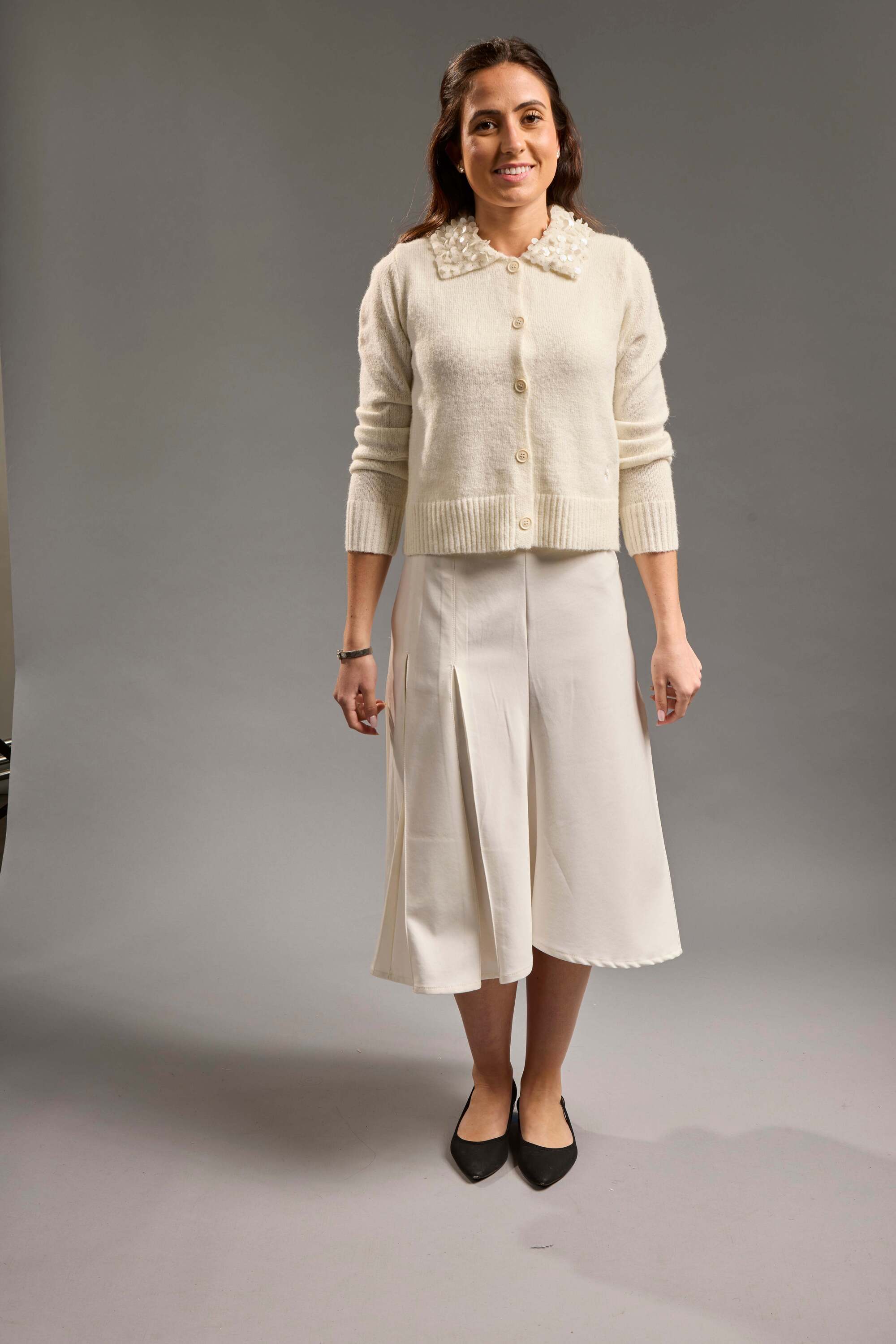 Beaded Collar Cardigan
