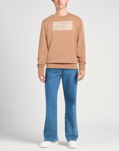 Man Sweatshirt Camel Size S Cotton, Polyester, Elastane