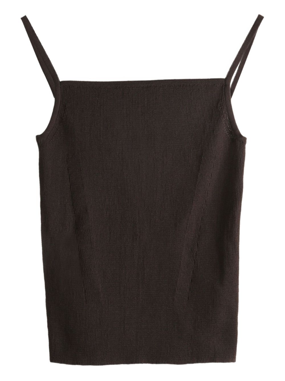 Ribbed top - Brown