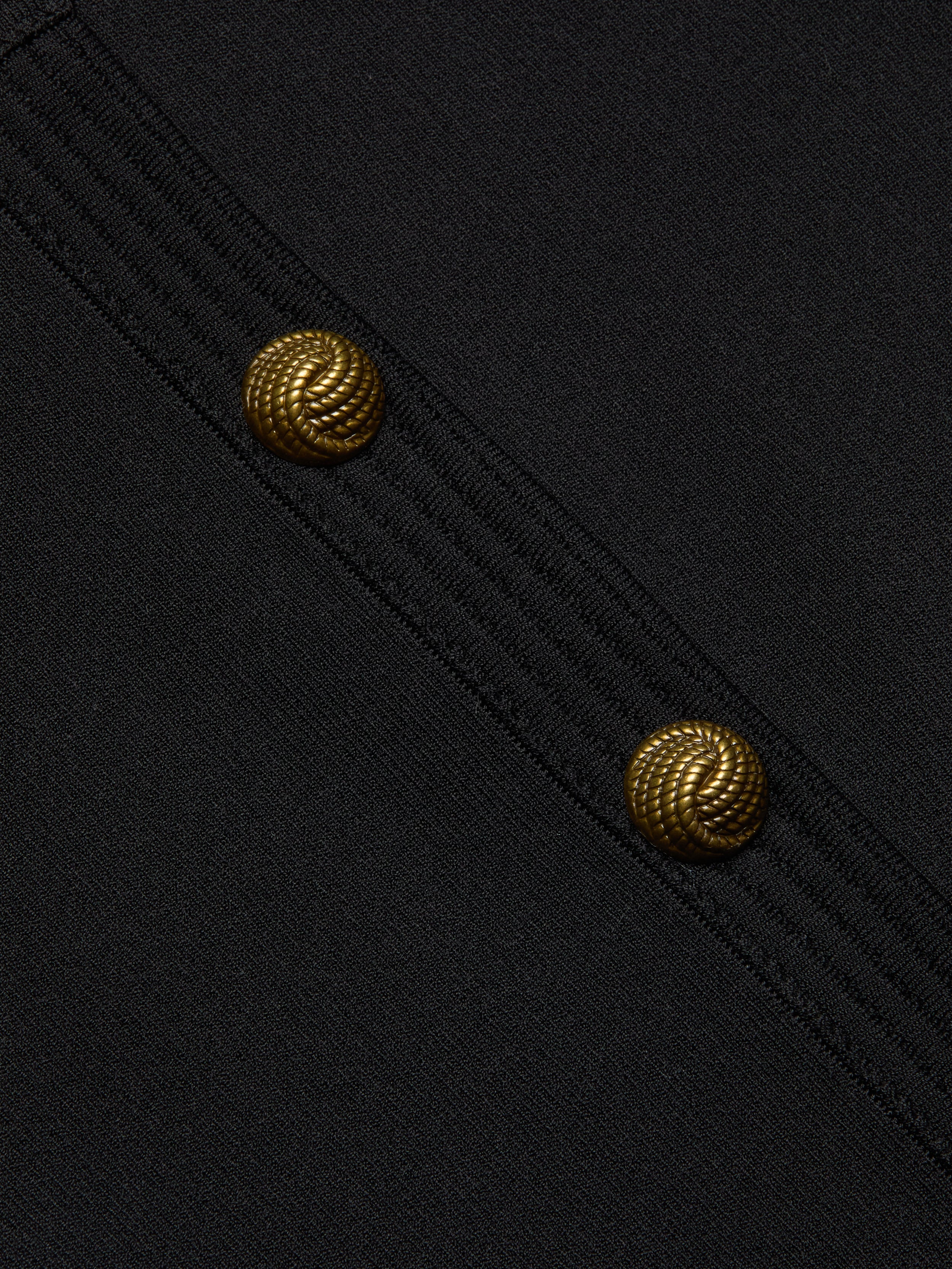 Patsy Cropped Cardigan In Black/gold