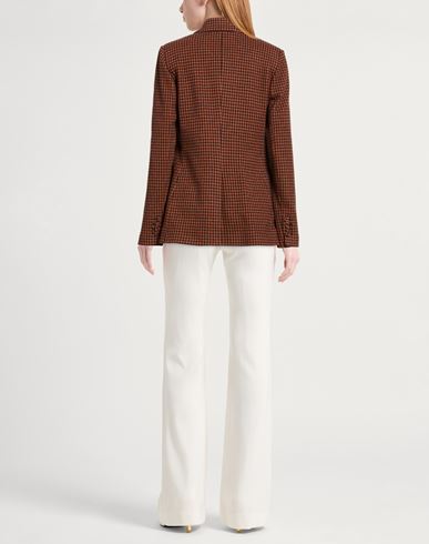 Woman Blazer Tan Size 6 Polyester, Cotton, Polyamide, Elastane