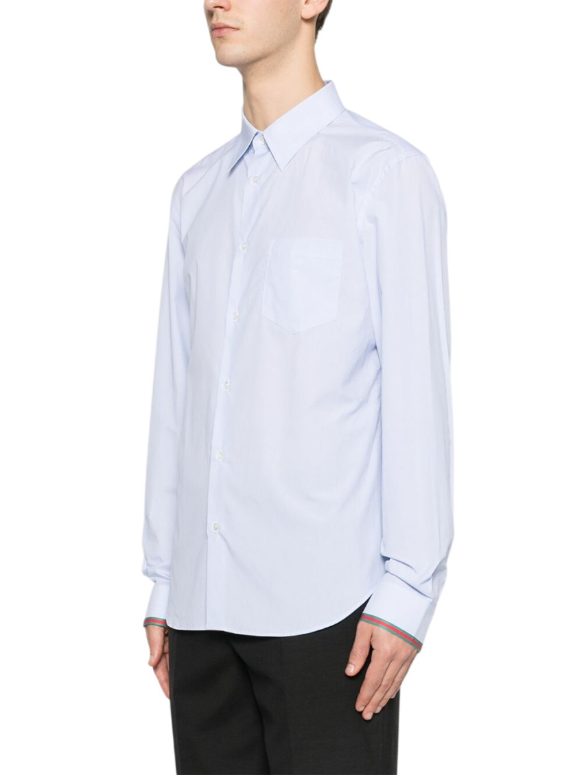 Striped-trim Shirt