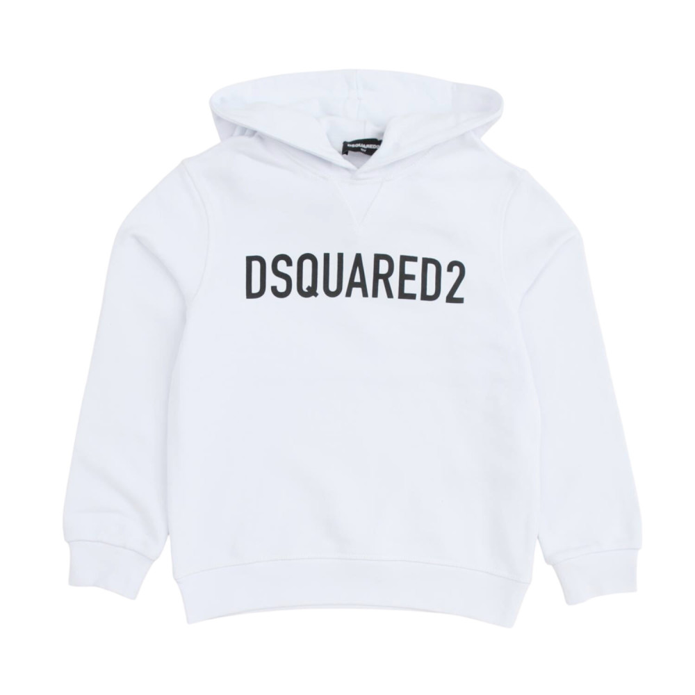 Girls White Logo Hoodie