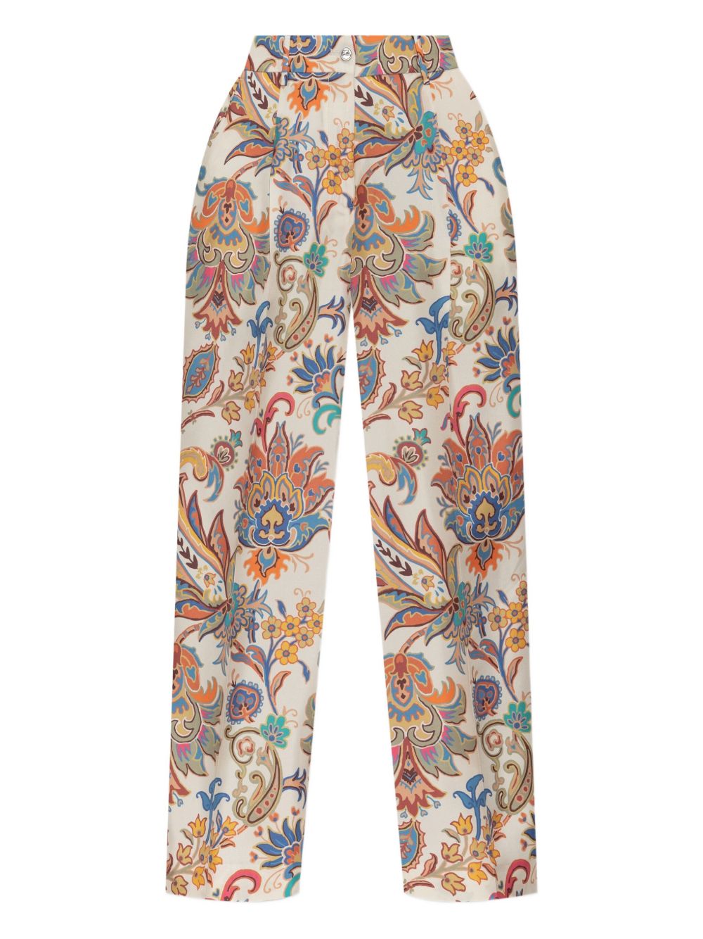Paisley-print trousers - Neutrals