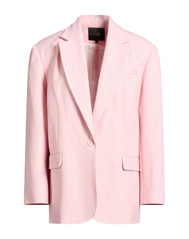 Woman Blazer Light pink Size 10 Viscose, Polyester, Elastane