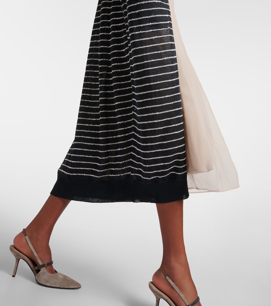 Dazzling striped cotton cardigan