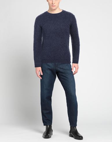 Man Sweater Navy Size 36 Acrylic, Polyamide, Wool, Mohair wool