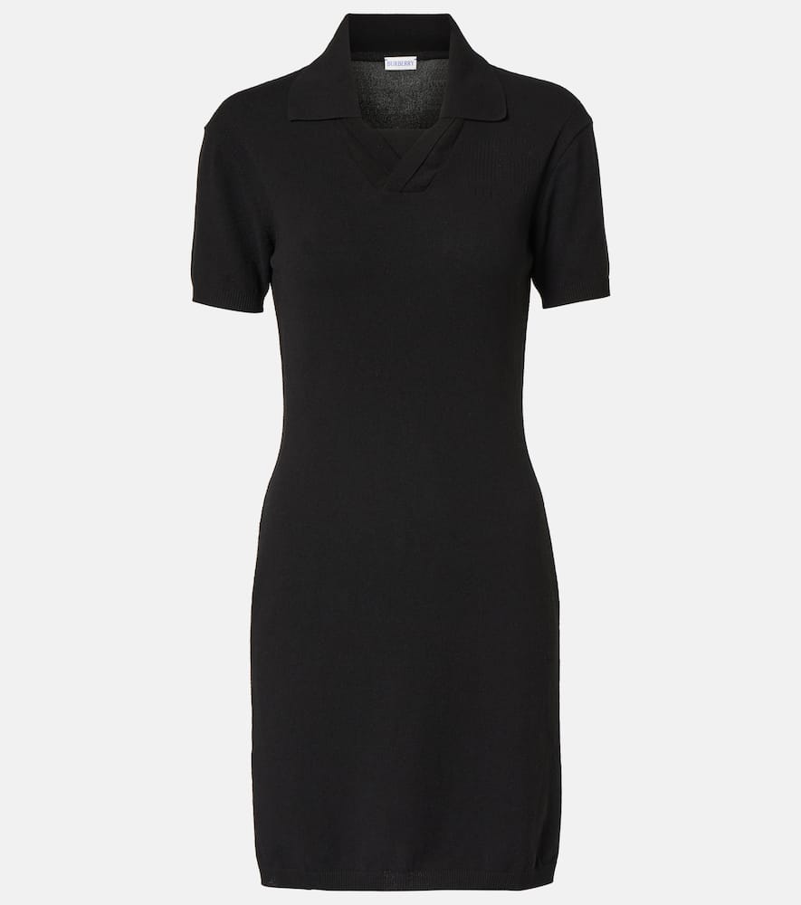 Cotton-blend polo dress