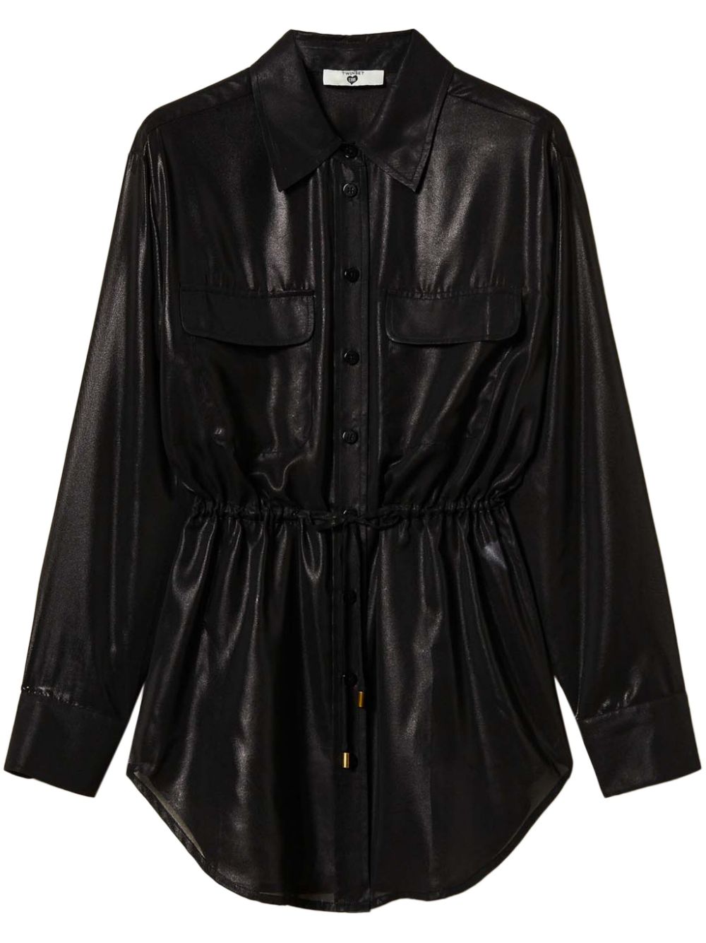 Semi-sheer shirt - Black
