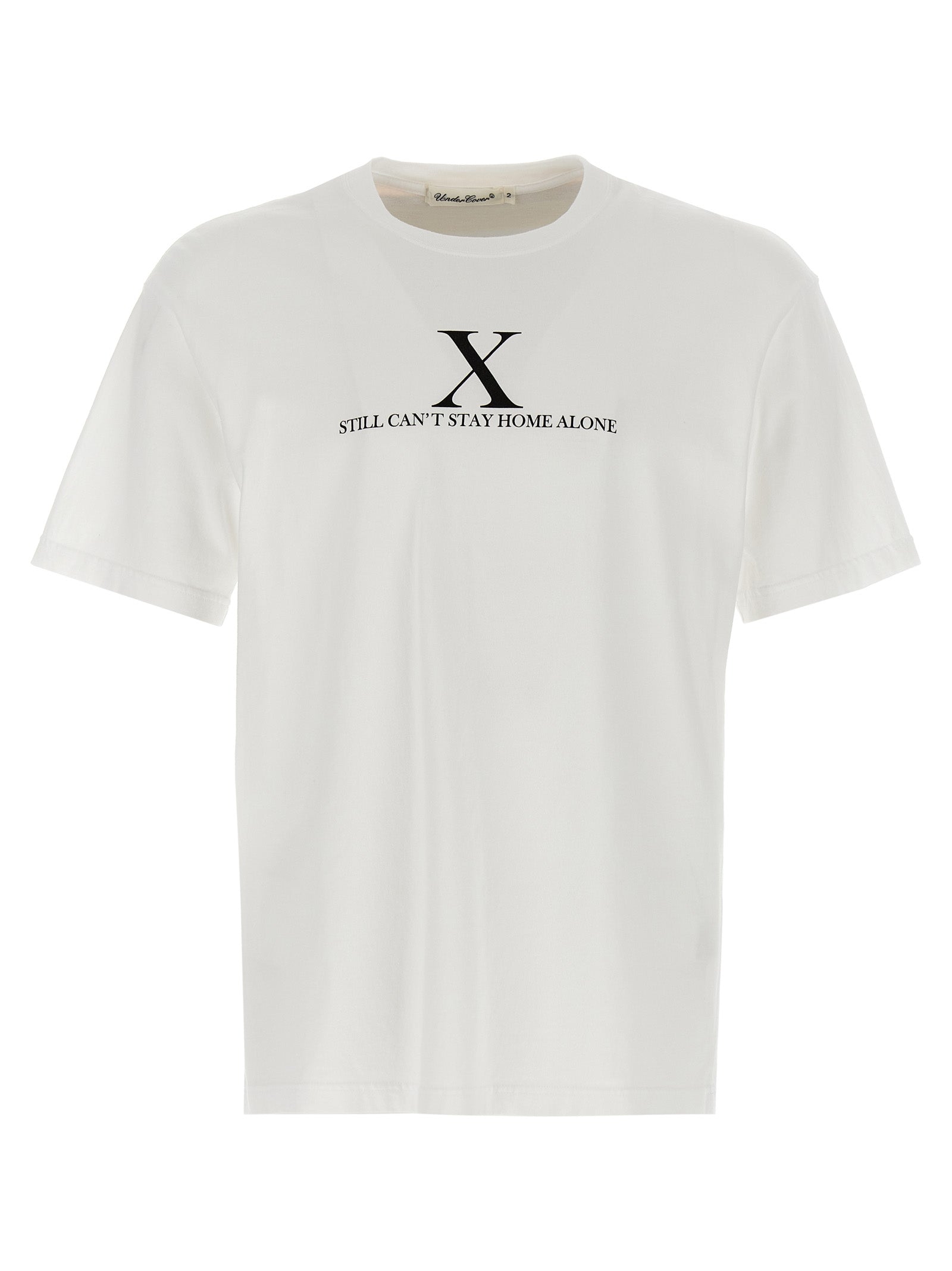 Logo-Text Graphic Cotton T-Shirt — White