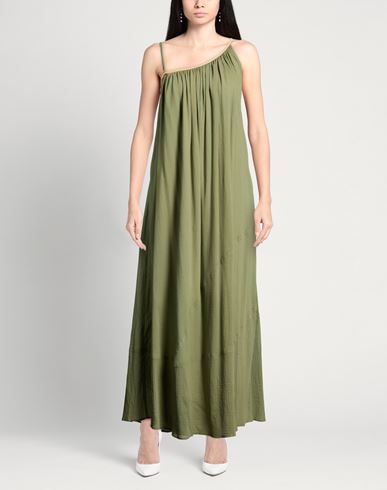 Woman Maxi dress Military green Size 2 Cotton